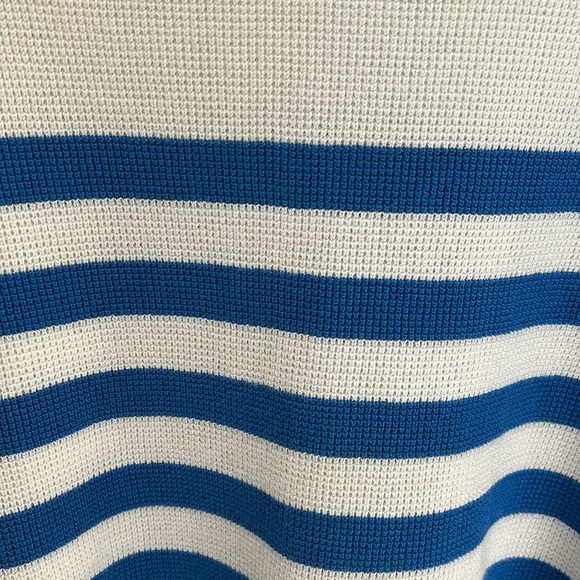 NWT Cyrus Size 1X Boxy Blue & White Nautical Stripe Sweater - Picture 6 of 8